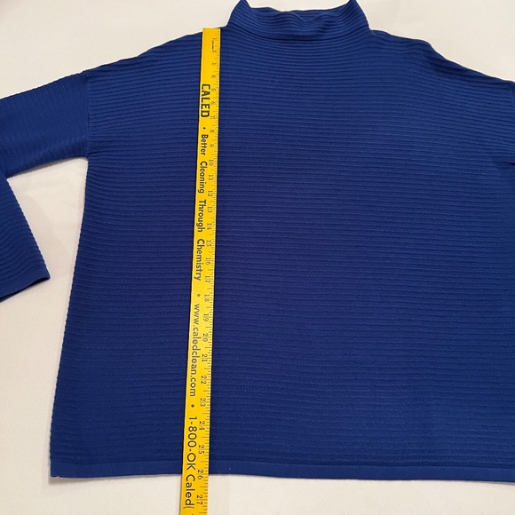 French Connection Lena Funnel Neck Pullover Sweater Royal Blue Sz M - Picture 7 of 12
